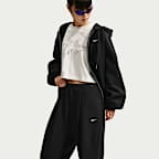 Nike Studio Fleece Heavyweight Women's Oversized High-Waisted Pleated Open-Hem Pants