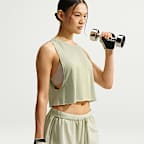 Canotta corta NikeSKIMS Performance in misto cotone – Donna