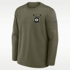 Green Bay Packers Salute to Service Sideline Triumphant Win Coach Men's Nike NFL Pullover Crew