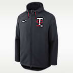 Minnesota Twins Authentic Collection Men's Nike Therma-FIT MLB Full-Zip Hooded Jacket
