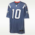 Jersey Nike de la NFL de partido para niños talla grande Drake Maye New England Patriots colección Rivalries