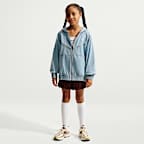 Nike Sportswear Collection Older Kids' Full-Zip Hooded Denim Jacket