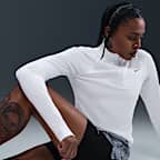 Top da running Dri-FIT con zip a 1/4 Nike Tempo – Donna