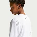 Playera de manga corta Dri-FIT UV para niño talla grande Nike Swim Hydroguard