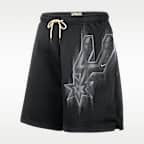 Shorts de básquetbol de tejido Fleece para hombre San Antonio Spurs Standard Issue
