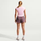 Playera de correr de manga tipo casquillo Dri-FIT para mujer Nike Tempo Swoosh