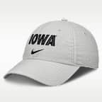 Gorra universitaria Nike ajustable para hombre Iowa Sideline Club Practice