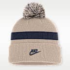 Gorro con dobladillo y pompón Nike de la NFL de los New York Giants para hombre, línea Rewind Peak