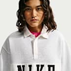 Sudadera de rugby oversized para mujer Nike Studio Fleece Medium Weight