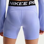 Nike Pro Dri-FIT-Longsleeve mit Halbreißverschluss (ältere Kinder, Mädchen)