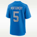 David Montgomery Detroit Lions Men's Nike NFL Game Football Jersey
