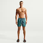 Short Volley avec sous-short intégré Nike Swim Breaker 13 cm pour homme