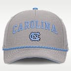 Gorra universitaria ajustable marca Jordan para hombre North Carolina Rise Rope