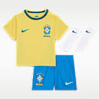 Brazil 2026 Stadium Home Baby/Toddler Nike Soccer Replica 3-Piece Kit