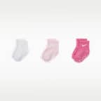 Nike Core Swoosh Baby Gripper Socks Box Set (3 Pairs)