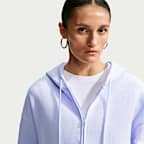 Sudadera con gorro oversized de cierre completo para mujer Nike Studio Fleece Medium Weight