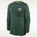 Green Bay Packers Sideline Coach Men's Nike Dri-FIT NFL Long-Sleeve Top
