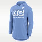 North Carolina Legacy Men's Nike Dri-FIT College Long-Sleeve Hooded T-Shirt