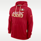 Sudadera con gorro sin cierre Nike Dri-FIT de la NFL para hombre San Francisco 49ers Sideline Standard Issue