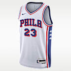 Sudadera con gorro sin cierre Nike de la NBA para niños talla grande Lebron James Philadelphia 76ers