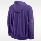 Chamarra universitaria Nike con gorro de medio cierre para hombre LSU Sideline Anorak