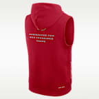 San Francisco 49ers Sideline Men's Nike Dri-FIT NFL Sleeveless Pullover Hoodie