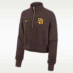 San Diego Padres Phoenix Women's Nike MLB Cropped 1/4-Zip Crew