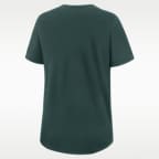 Camiseta Nike Dri-FIT de la MLB para mujer de la colección Athletics Authentic Early Work