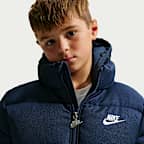 Chamarra acolchada de sarga jaspeada para niños talla pequeña Nike