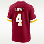 Jersey Nike de la NFL Game para hombre Luke McCaffrey Washington Commanders