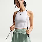 Nike One Pantalón corto de 8 cm con talle alto y diseño 2 en 1 Dri-FIT - Mujer