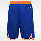 New York Knicks Swingman Icon Edition Big Kids' Nike Dri-FIT Basketball Replica Shorts