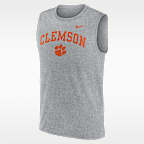 Camiseta sin mangas universitaria Nike Dri-FIT para hombre Clemson Arch Legend