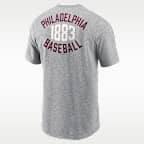 Philadelphia Phillies Cooperstown 2-Hit Large Logo Men's Nike MLB T-Shirt