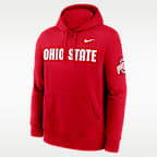 Sudadera con capucha sin cierre universitaria Nike para hombre Ohio State Sideline Club