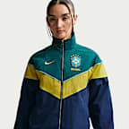 Brazil Windrunner Women's Nike Soccer UV Woven Jacket
