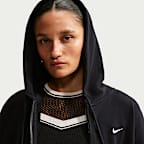 Sudadera con gorro de cierre completo para mujer Nike Studio Fleece Lightweight