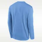 Playera de manga larga universitaria marca Jordan Dri-FIT para hombre North Carolina Courtside