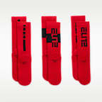 Calcetines largos de básquetbol para niños Nike Elite (3 pares)
