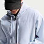 Sudadera con gorro de tejido Fleece de cierre completo para hombre Nike Solo Swoosh