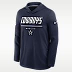Dallas Cowboys Sideline Men's Nike Dri-FIT NFL Long-Sleeve Hooded Top