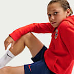Shorts de fútbol de tejido Knit Nike Dri-FIT de Noruega Strike para niños talla grande