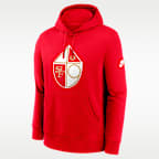 Sudadera con gorro sin cierre Nike de la NFL para hombre San Francisco 49ers Club Logo
