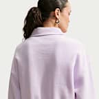Nike Studio Fleece Medium Weight Women's Oversized Cropped Polo