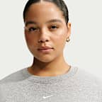 Sudadera de cuello redondo oversized para mujer (talla grande) Nike Studio Fleece Medium Weight