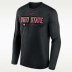 Ohio State Courtside Basketball Shootaround Legend Men's Nike Dri-FIT College Long-Sleeve T-Shirt