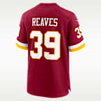 Jersey Nike de la NFL Game para hombre Jeremy Reaves Washington Commanders
