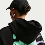 Nike Studio Fleece Medium Weight Women's Cropped Oversized Pullover Hoodie