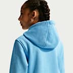 Nike Sportswear Club Fleece Sudadera con gorro de cierre completo para niños talla grande