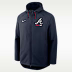 Atlanta Braves Authentic Collection Men's Nike Therma-FIT MLB Full-Zip Hooded Jacket